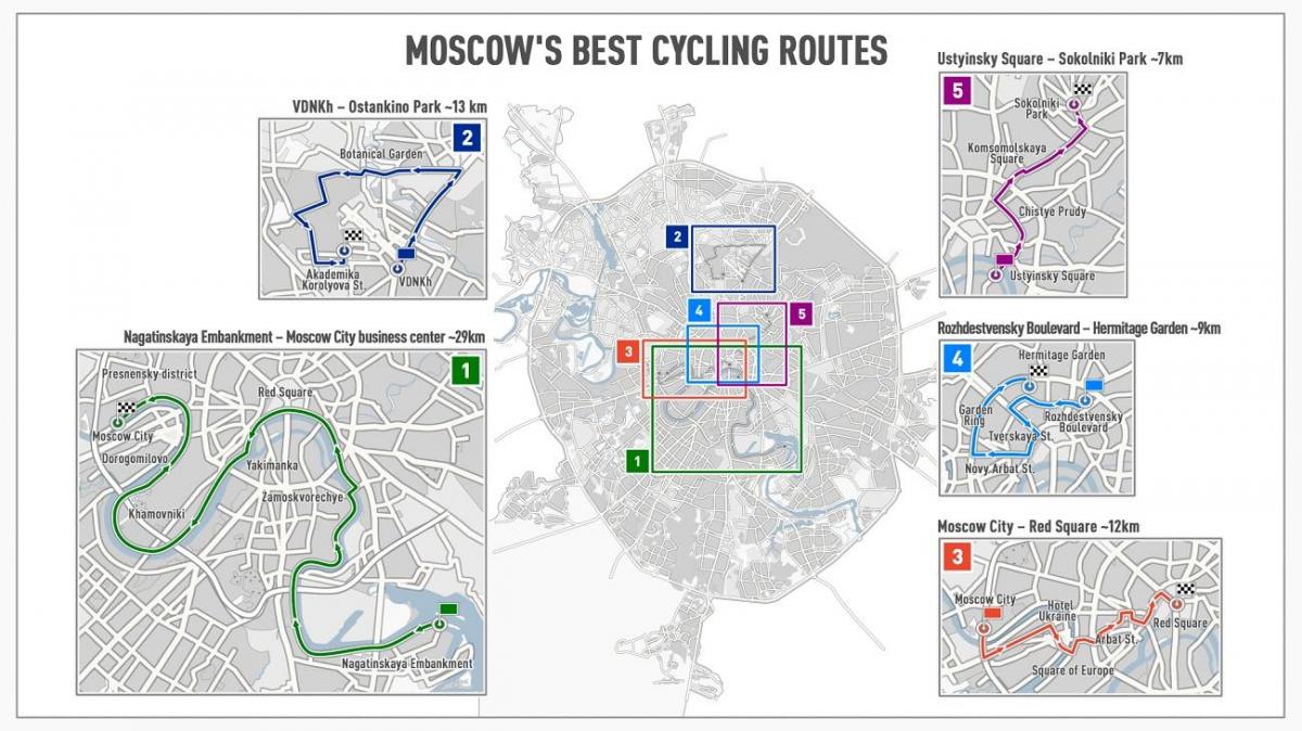 Moskvaバイクの地図