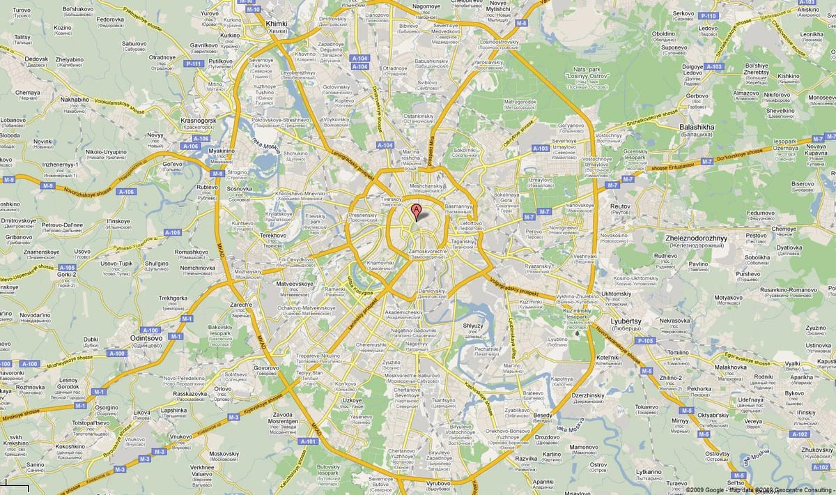 Moskva高速道路地図