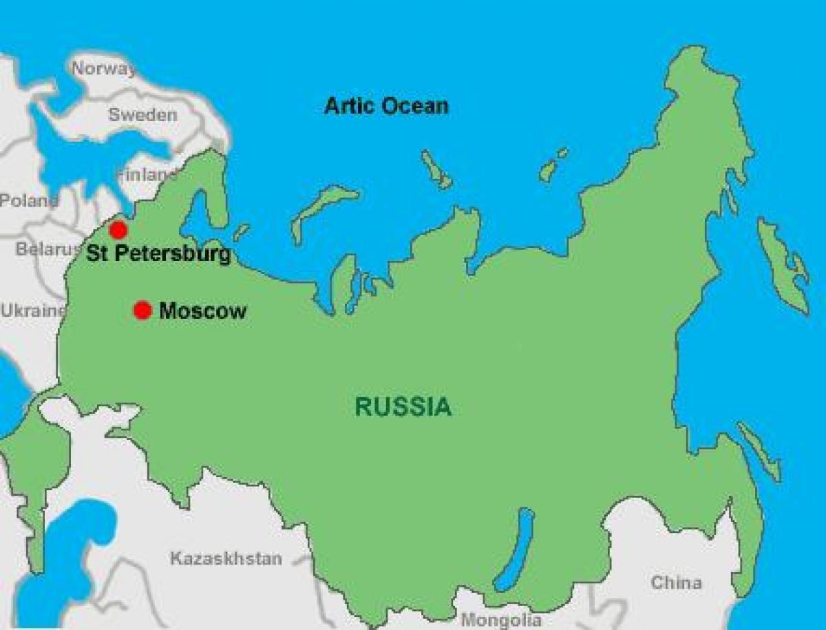 モスクワとサンクトペテルブルク地図
