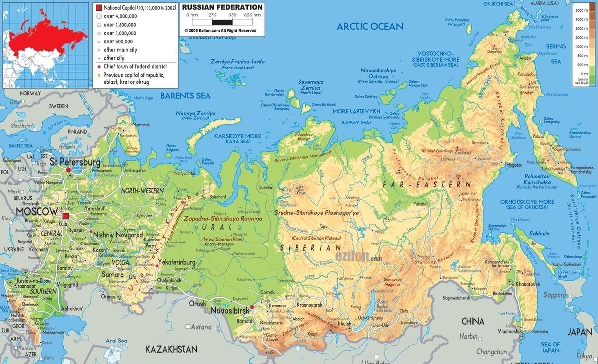ロシアモスクワの地図