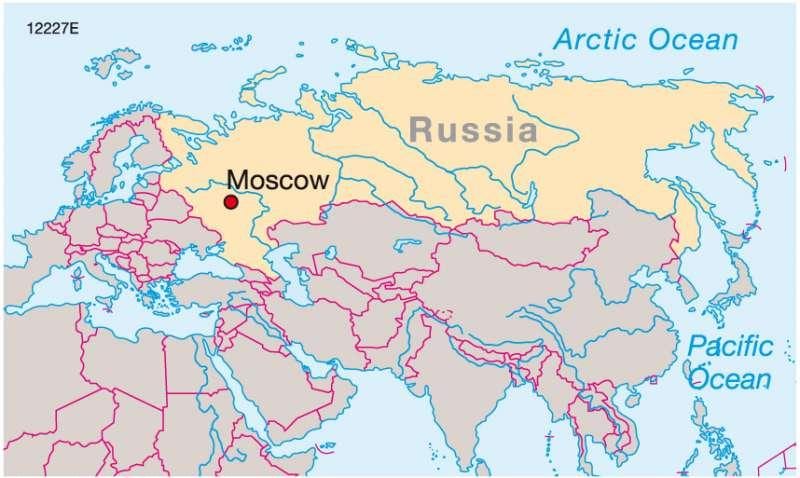 モスクワロシアの地図