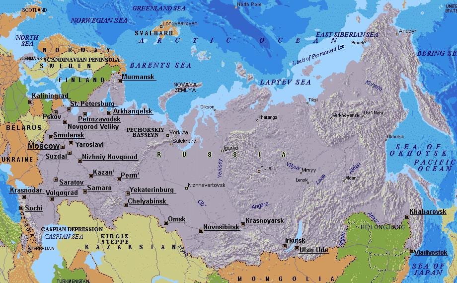 地図のモスクワロシア
