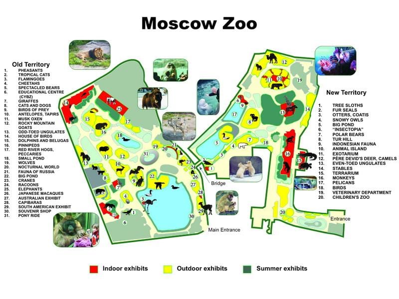 地図のモスクワ動物園