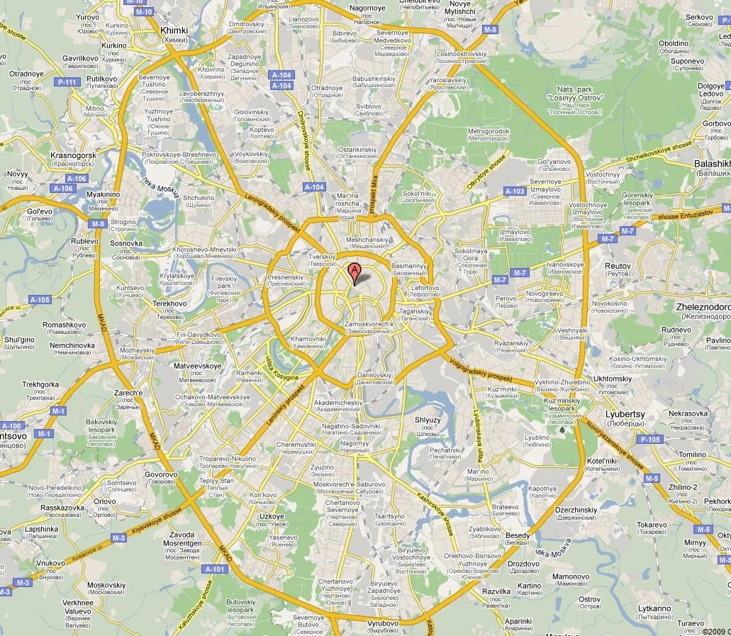 Moskva郊外地図