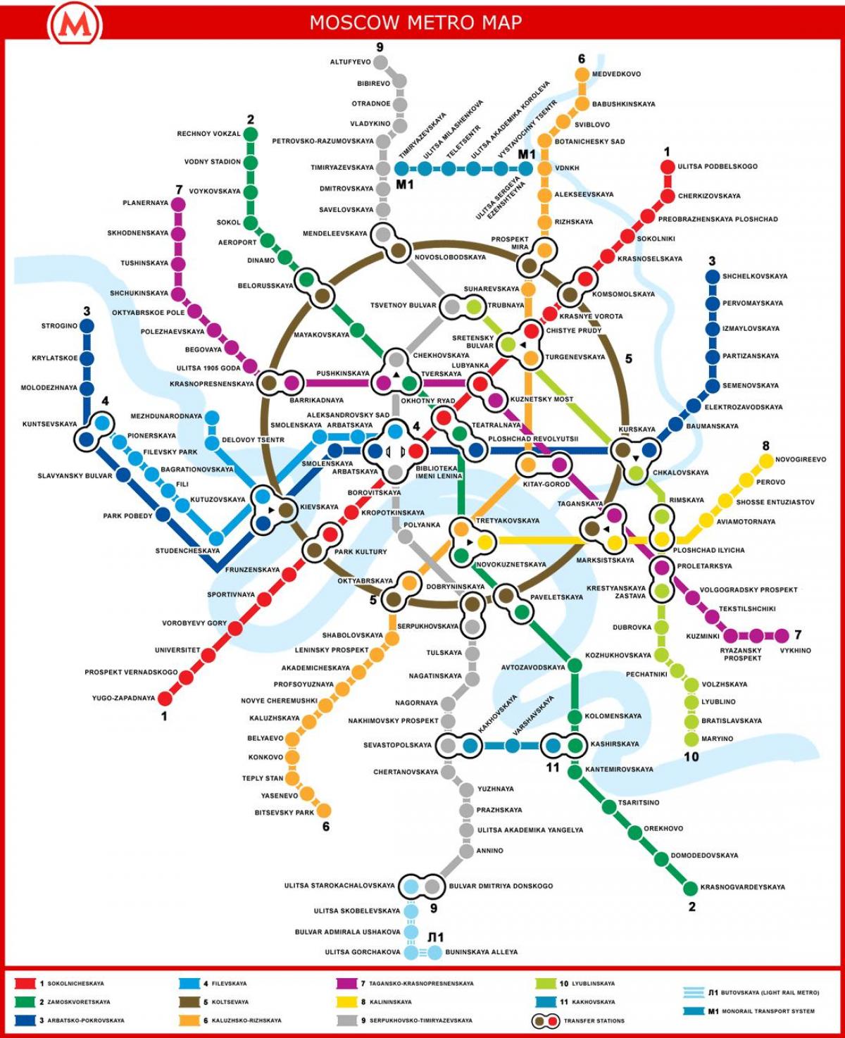 モスクワの地図メトロ