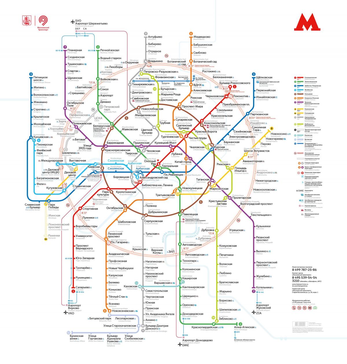 地下鉄モスクワの地図