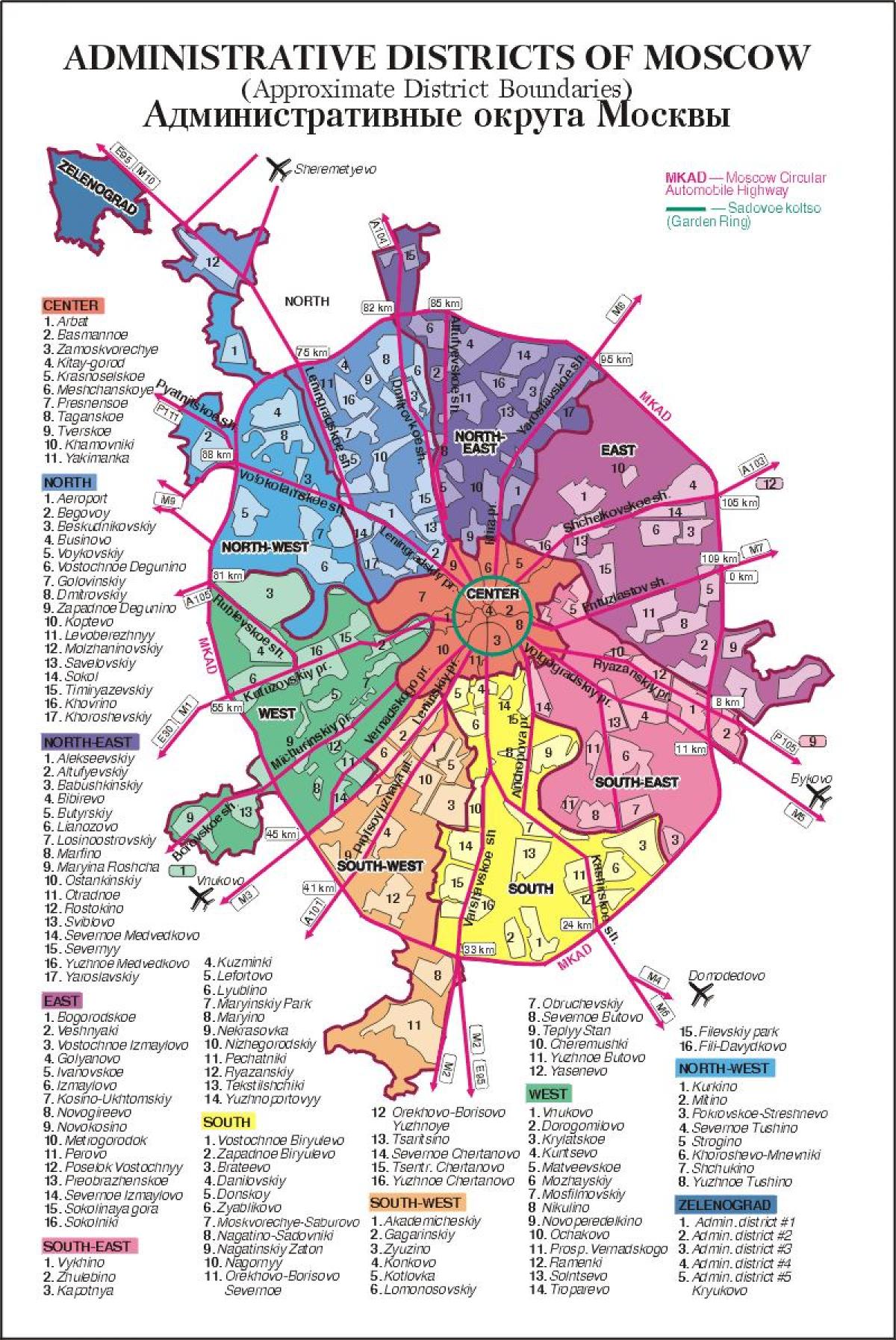 地図のモスクワ区