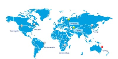 モスクワロシアの世界地図