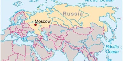 モスクワロシアの地図