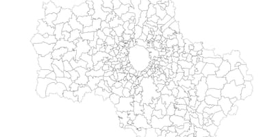 Moskva市町村の地図