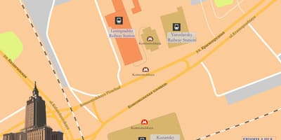 地図Moskva oktiabrskaia駅