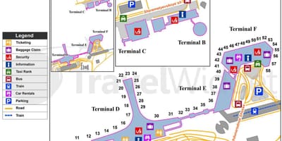 モスクワSheremetyevo空港地図