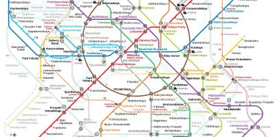 メトロ駅があるモスクワの地図