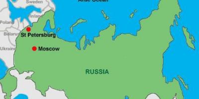 モスクワとサンクトペテルブルク地図