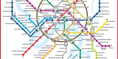 地図モスクワの地下鉄