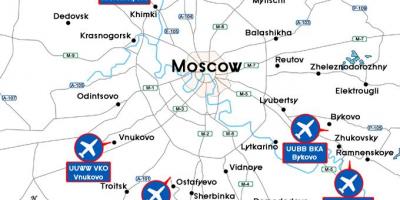 地図モスクワの空港